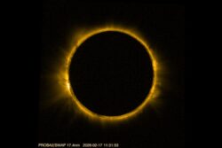 شکار حلقه آتش از فضا؛ نخستین خورشیدگرفتگی ۲۰۲۶ از دیدگاه فضاپیمای اروپا